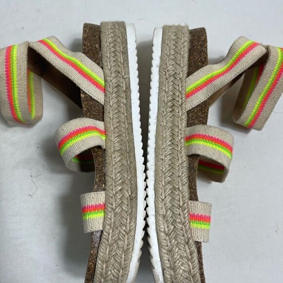 Steve Madden platform espadrilles ankle bright multi color strap sandals… - Picture 6 of 13